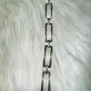 2002 Tiffany & Co. Silver Rectangular Link Bracelet 925 ITALY